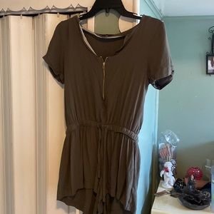 Olive green summer romper